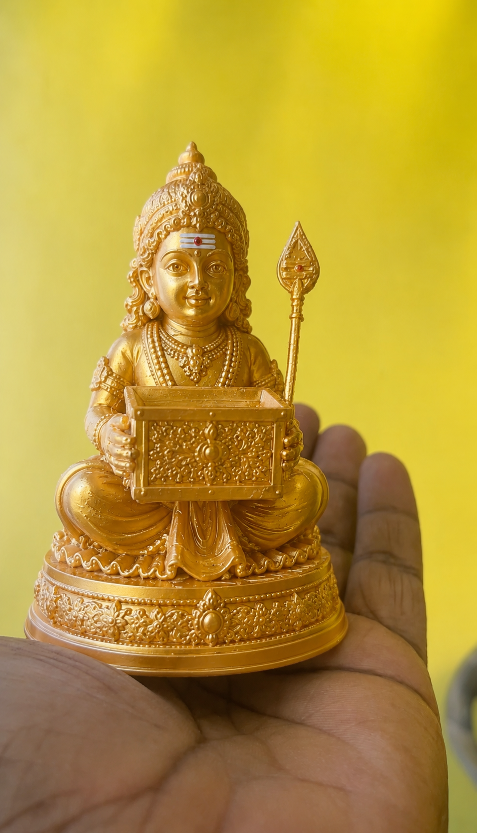 Murugan Vibhoothi Holder – Holy Ash Container for Pooja