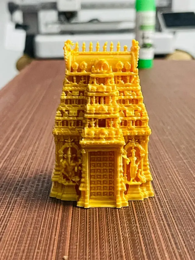 Gopuram Kumkum Chimil – 3D Printed Temple Tower Design Kumkum Box for Home, Office & Gifting