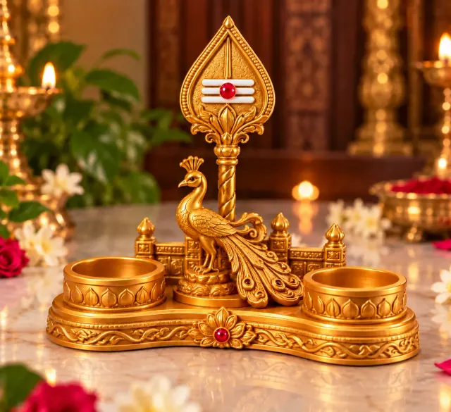 Peacock Pooja Stand
