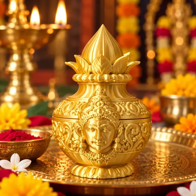 Purna Kumbha Kalasham magnetic close