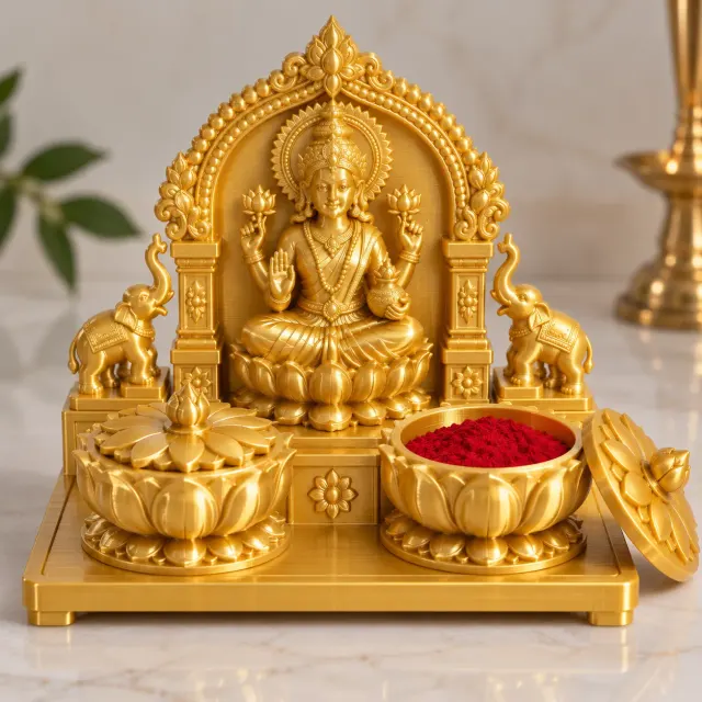 Lakshmi Kumkum and Turmeric Stand 