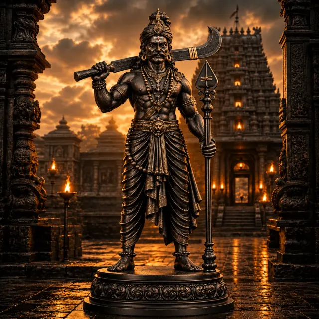 Karuppasamy Idol Standing Pose 5 Inches 3D Printed – For Home | Office | Car Dashboard