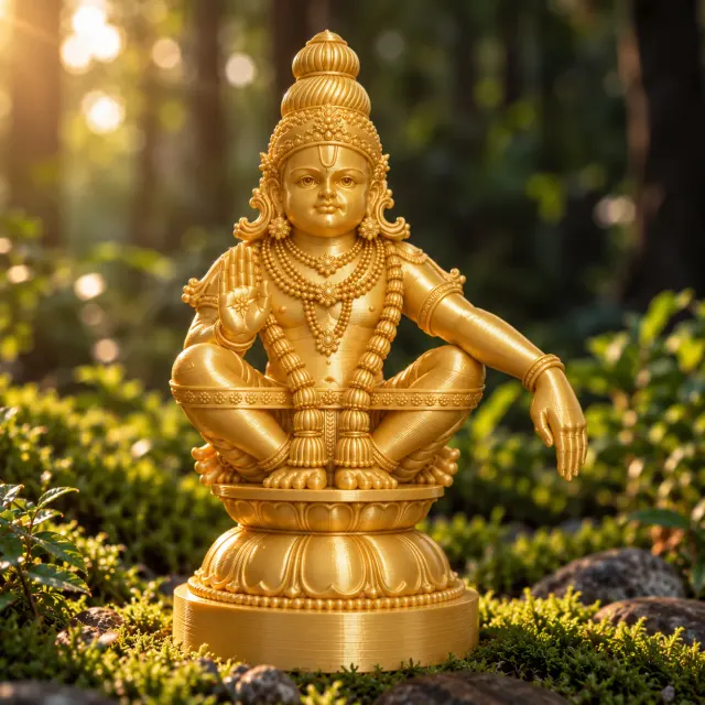 Ayyappan Idol 6 Inches 3D Printed – For Home | Office | Car Dashboard