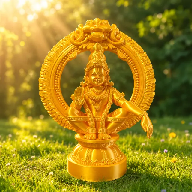 Lord Ayyappan Idol – 3D Printed Swamy Ayyappa Idol for Pooja Room, Home, Office & Car Dashboard