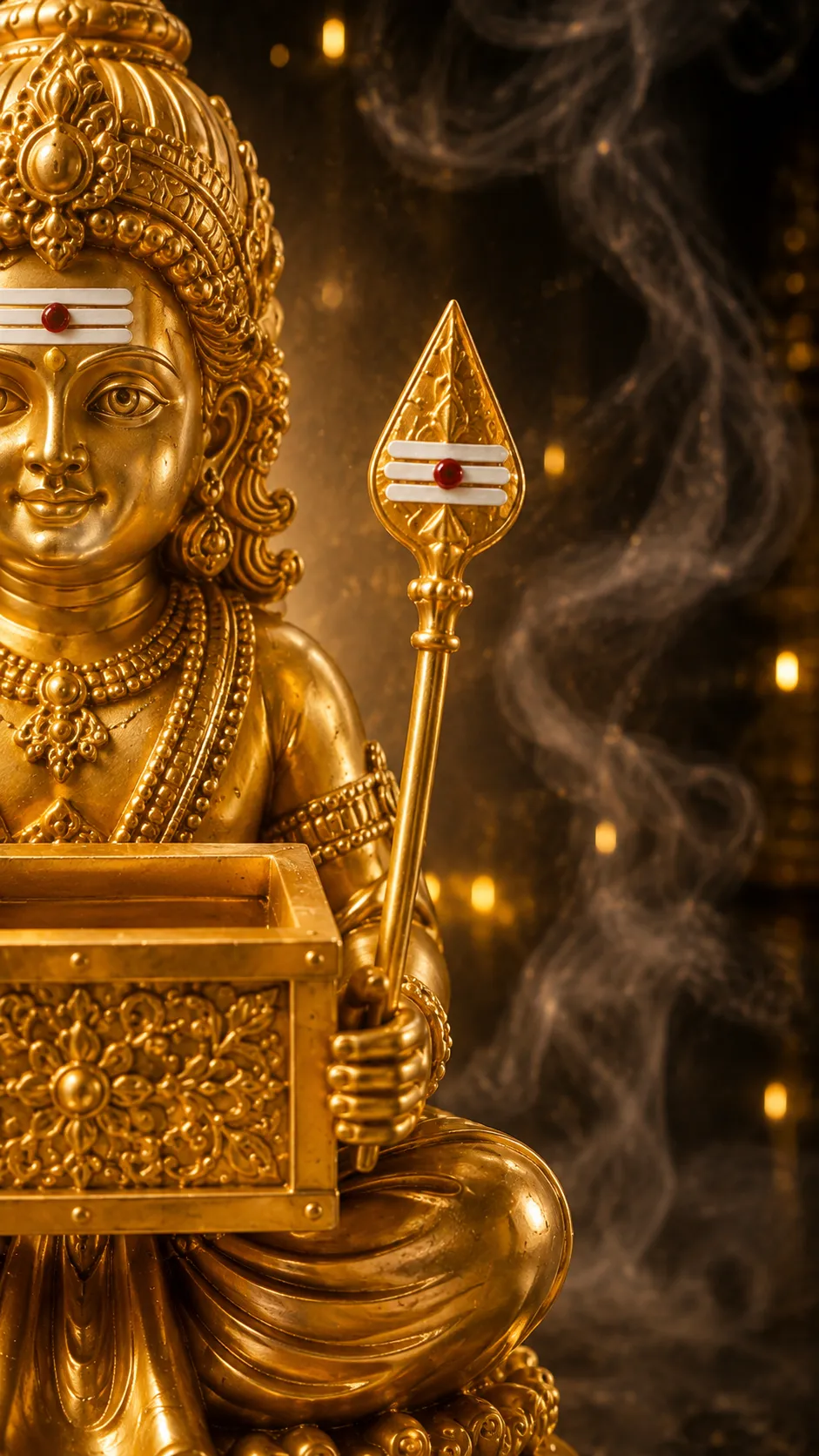 Lord Murugan Vibhoothi & Kunkumam Holder – 3D Printed Sacred Ash Box for Home, Office & Gifting